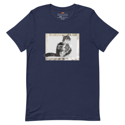 Royal Cat Tee Online - Navy - Boozy Fox