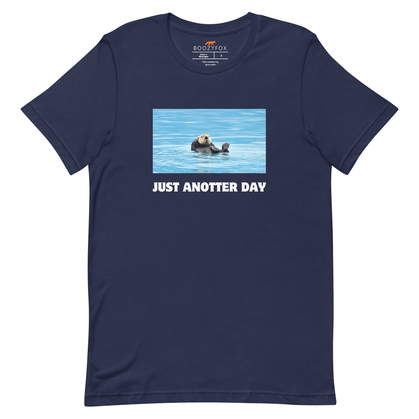 Just Anotter Day Otter Tee Online - Navy - Boozy Fox