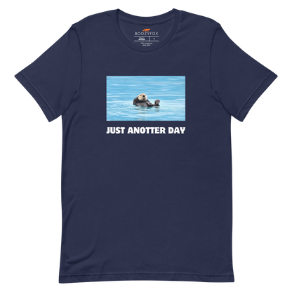 Just Anotter Day Otter Tee Online - Navy - Boozy Fox