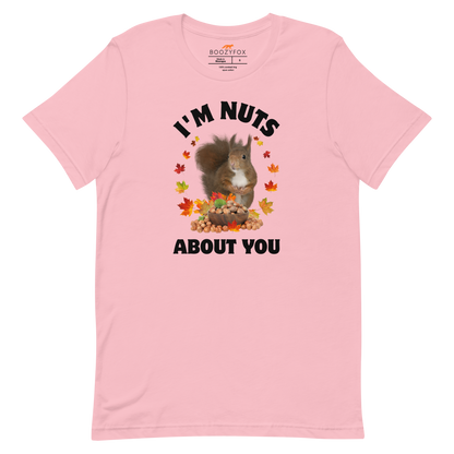 I’m Nuts About You Squirrel Tee Online - Pink - Boozy Fox