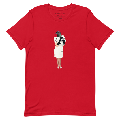 Anthropomorphic Pigeon Tee Online - Red - Boozy Fox