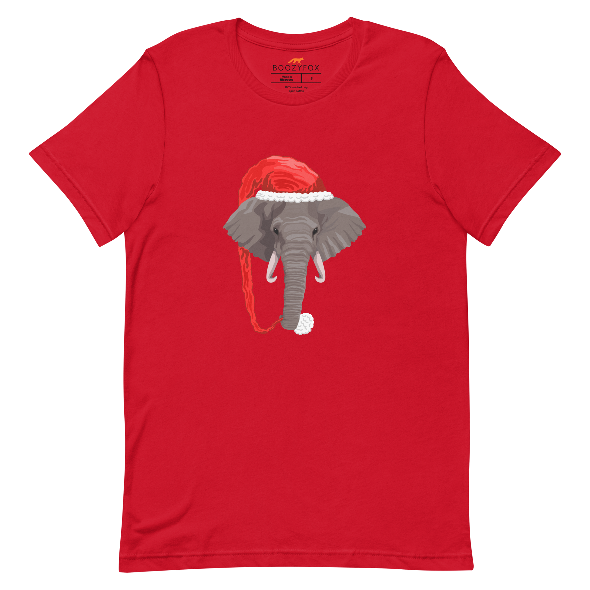 Christmas Elephant Tee Online - Red - Boozy Fox