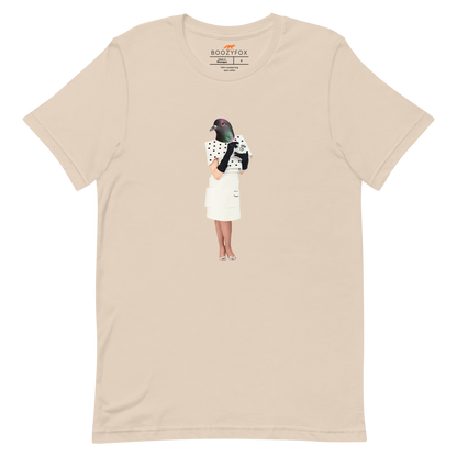 Anthropomorphic Pigeon Tee Online - Soft Cream - Boozy Fox