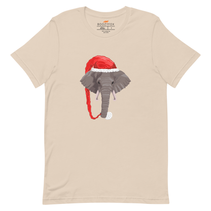 Christmas Elephant Tee Online - Soft Cream - Boozy Fox