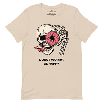 Donut Worry Be Happy Tee Online - Soft Cream - Boozy Fox