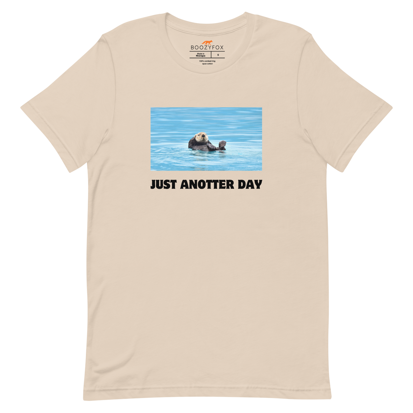 Just Anotter Day Otter Tee Online - Soft Cream - Boozy Fox