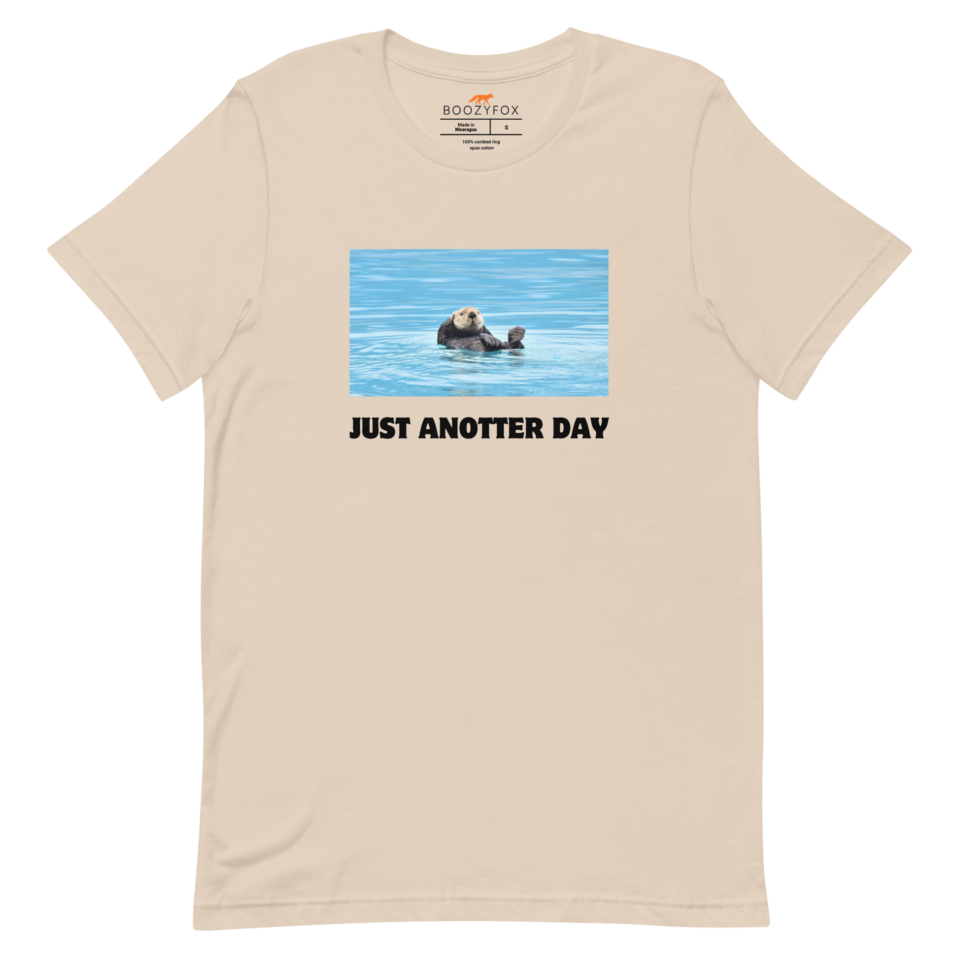 Just Anotter Day Otter Tee Online - Soft Cream - Boozy Fox