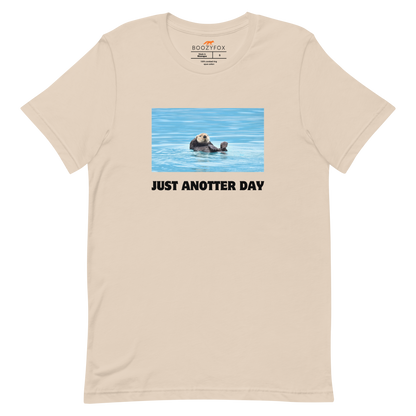 Just Anotter Day Otter Tee Online - Soft Cream - Boozy Fox