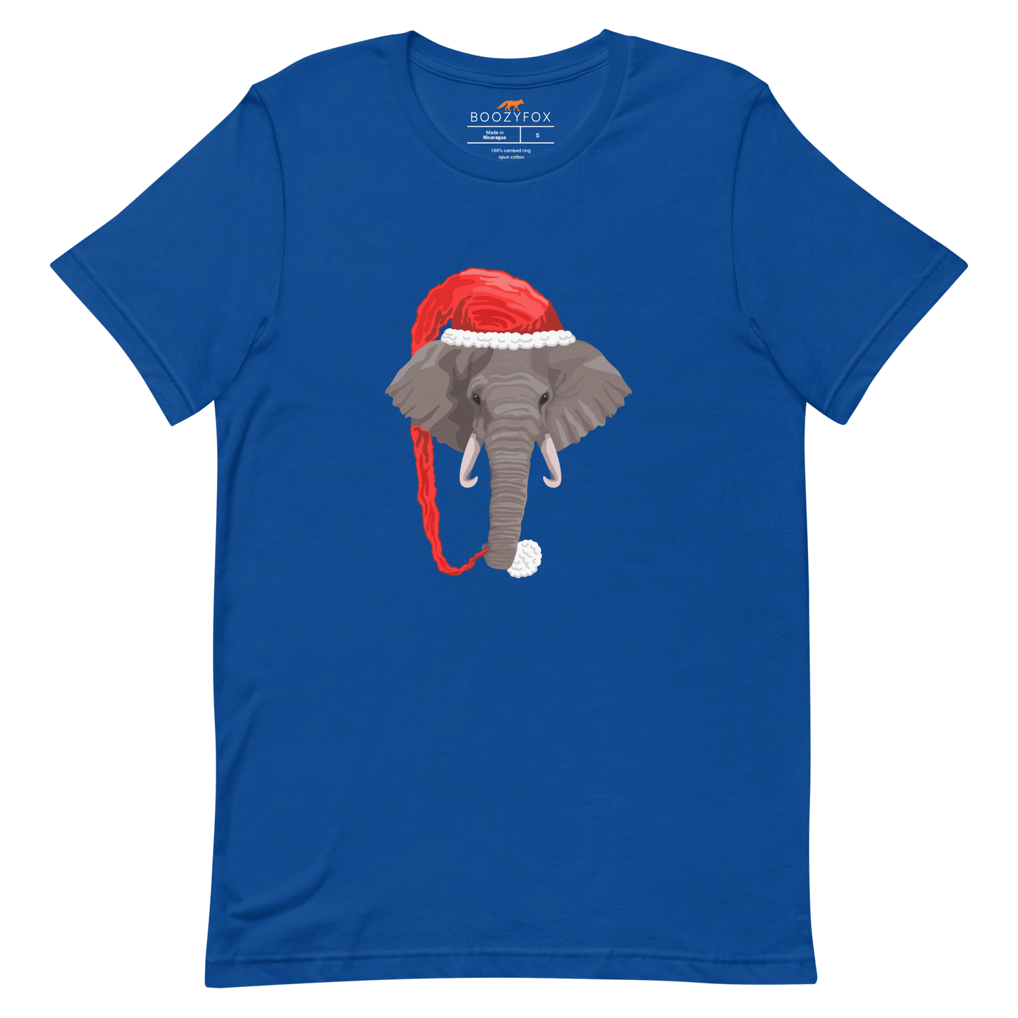 Christmas Elephant Tee Online - True Royal Blue - Boozy Fox