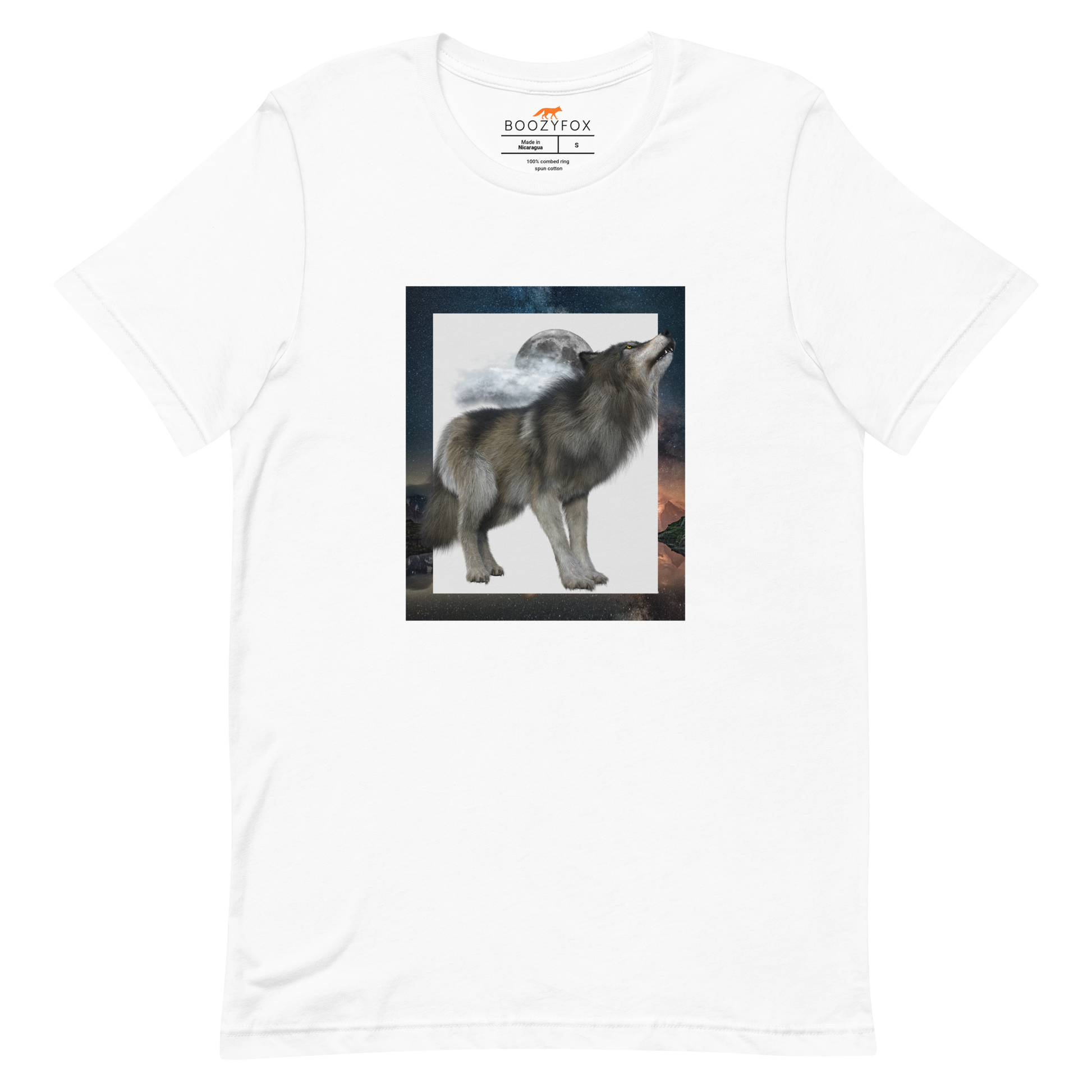 White Wolf Premium T-Shirt - Wolf Graphic T-Shirts - Boozy Fox
