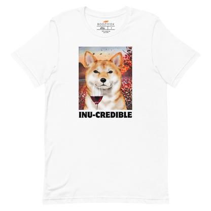Funny Shiba Inu lightweight graphic tee in white by Boozy Fox