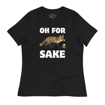 Oh For Fox Sake Women's Relaxed T-Shirt Online - Black - Boozy Fox