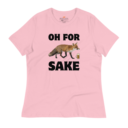 Oh For Fox Sake Women's Relaxed T-Shirt Online - Pink - Boozy Fox