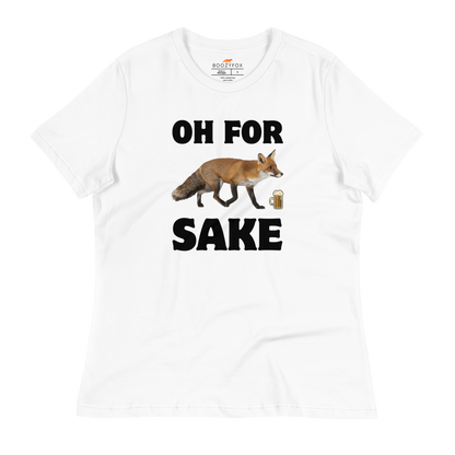 Oh For Fox Sake Women's Relaxed T-Shirt Online - White - Boozy Fox