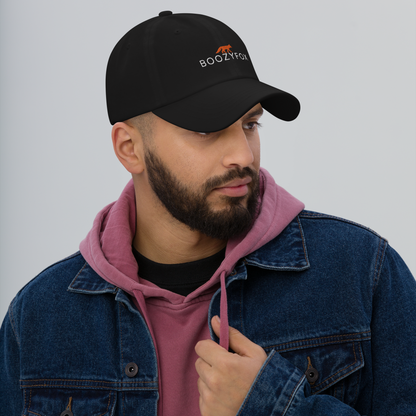 Man Wearing a Black Dad Hat - Boozy Fox