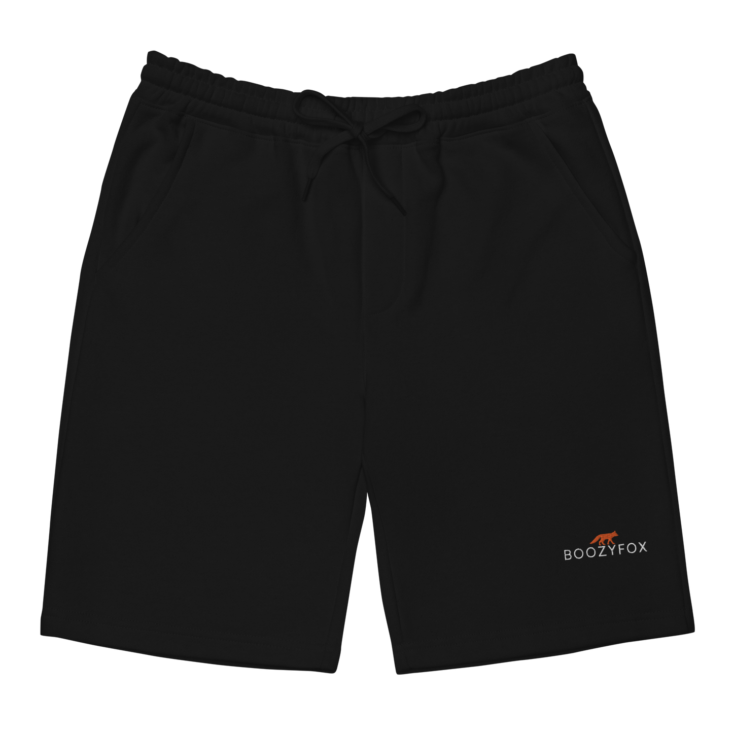 Boozy Fox Men's Fleece Shorts Online - Black Fleece Shorts - Boozy Fox