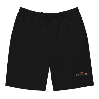 Boozy Fox Men's Fleece Shorts Online - Black Fleece Shorts - Boozy Fox