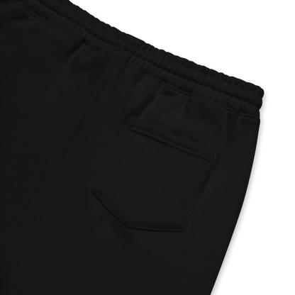 Product details of a black Boozy Fox Men's Fleece Shorts - Boozy Fox