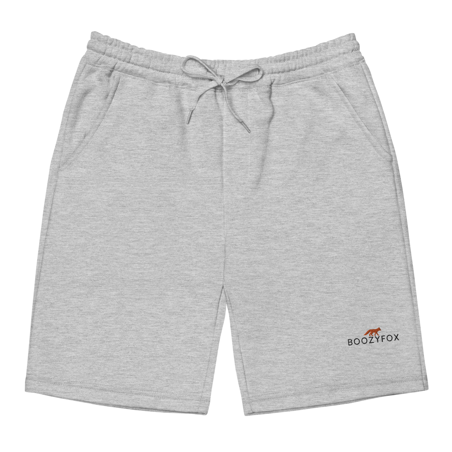 Boozy Fox Men's Fleece Shorts Online - Grey Fleece Shorts - Boozy Fox