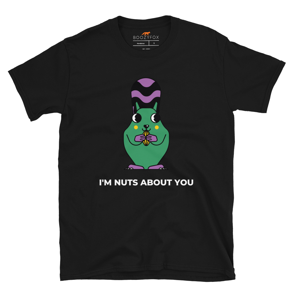 I'm Nuts About You T-Shirt Online - Black - Boozy Fox