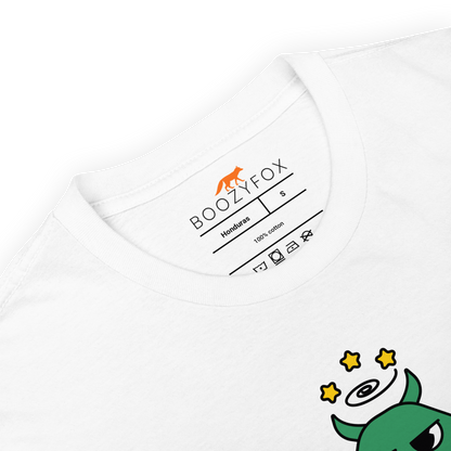 Product Details of a White Owl T-Shirt featuring a captivating It's Owl Good graphic on the chest - Funny Graphic Owl T-Shirts - Boozy Fox