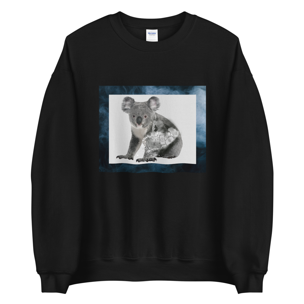 Black Mystical Koala Crew Neck Sweatshirt - Boozy Fox