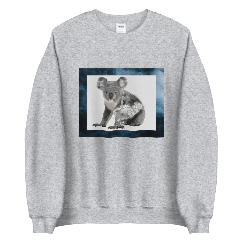 Grey Mystical Koala Crew Neck Sweatshirt - Boozy Fox