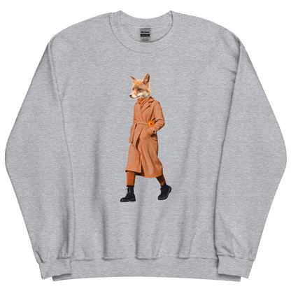 Anthropomorphic Fox Sweatshirt Online - Sport Grey - Boozy Fox