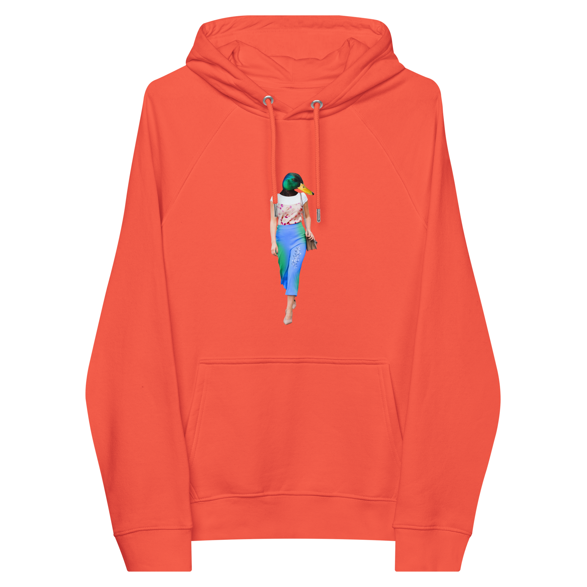 Anthropomorphic Duck Raglan Hoodie Online - Burnt Orange - Boozy Fox