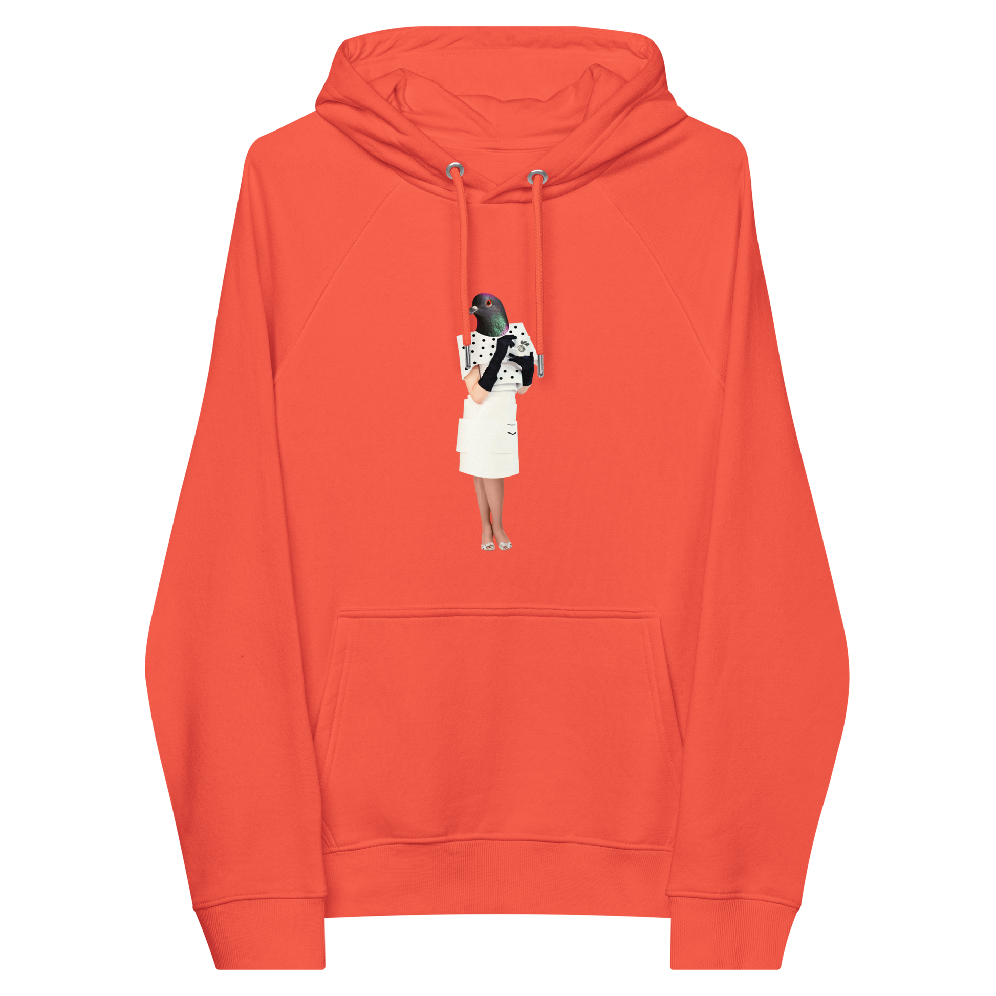 Anthropomorphic Pigeon Raglan Hoodie Online - Burnt Orange - Boozy Fox