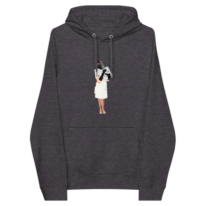 Anthropomorphic Pigeon Raglan Hoodie Online - Charcoal Melange - Boozy Fox