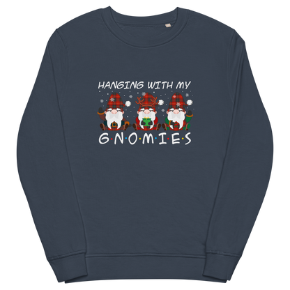 Hanging With My Gnomies Organic Cotton Sweatshirt Online - French Navy - Boozy Fox