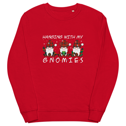 Hanging With My Gnomies Organic Cotton Sweatshirt Online - Red - Boozy Fox